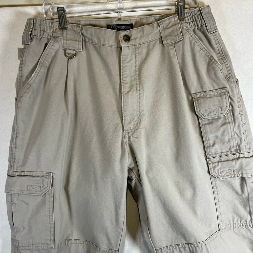 5.11 Tactical Cargo Pants Men’s 36x34 Khaki Cotton Canvas Style 74251